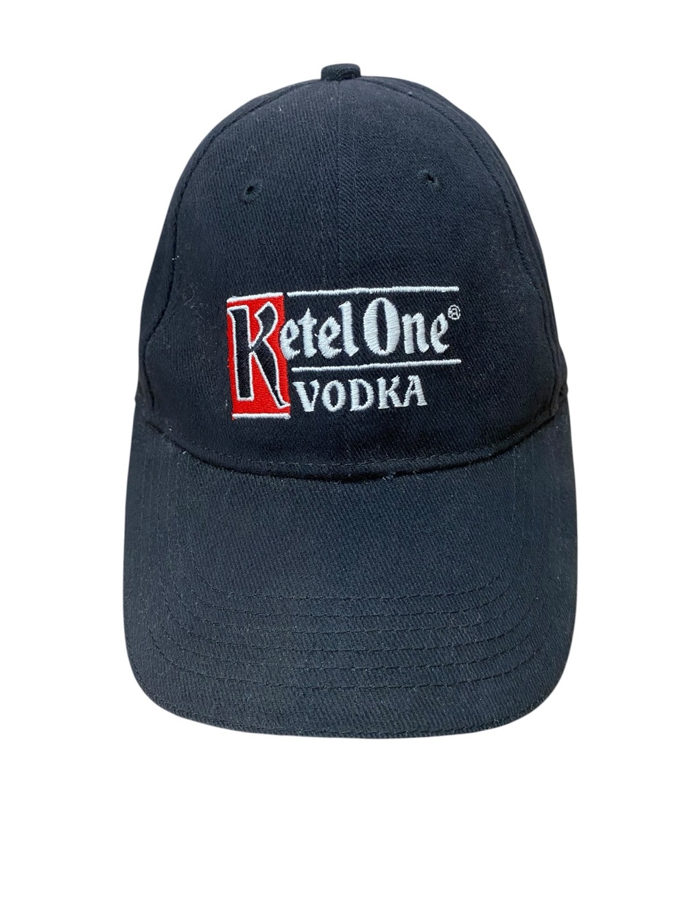 KETEL ONE VODKA Embroidered Baseball Cap Black Red & White Logo adjustable OS